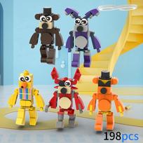 Siaubo Žaidimas Animaciniai Antys Foxy Triušis Lokys Veiksmo Figūrėlė Statybinių Blokelių Modelio Rinkinys Anime Plytų Statybos Žaislas Vaikams Dovana