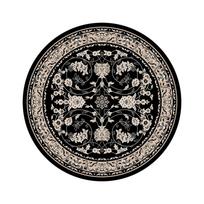 VIKAMA Žieminis šiltas apvalus retro kilimas prabangus aukščiausios klasės skandinaviškas svetainės miegamojo šoninis kilimėlis skalbiamas namų dekoracija 60X60cm