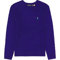 Polo Ralph Lauren Vienspalvis Siuvinėtas Logotipas Apvalia Kaklo Megztinis Vyriškas megztinis Violetinė 710876762-024 XL