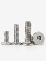 Stainless Steel 304 Screws: Thin, Flat, Pan, Low, Short Hex Socket Heads (M2-M8). M2.5*10 (100 pcs