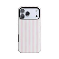 Luxury Clmj Butter Yellow Blush Stripes Phone Case for iPhone 17 17e 16e 16 15 14 13 XS XR XSMAX Air Pro Max Plus Double-layer iPhone 14 Pro