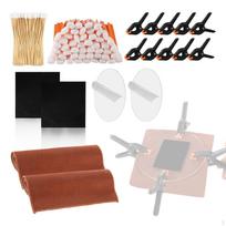 166Pcs Trading Card Cleaning Kit Care Swabs Clamps Acrylic Plates for Collectibles Repair Tool