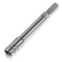 ABJI-Bit Driver Extender With 1/4  Hex Bits Adapter For Multi-Tool Accessories–For Leatherman, Surge, Wave Plus sidabro pilka spalva
