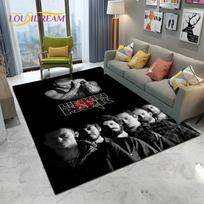 3D Retro Roko Grupės L-Linkin Park Logotipo Kilimas Kilimas Namų Svetainei Miegamajam Sofai Durų Kilimėlis Dekoras, Vaikų Zonos Kilimas Neslystantis Grindų Kilimėlis 40x60cm