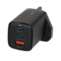 iBOX C-65 Black, GaN 65W universal charger UK, PCHIBOILUC65BUK