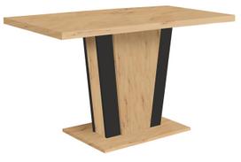 Stalas išskleidžiamas Zalder, ruda sp./juoda sp., 120 - 160 cm x 68 cm x 76 cm