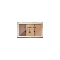 Makeup Revolution Alagia Face Like Alagia Highlight & Bronze Palette - veido paletė kontūravimui ir švytėjimui, 7,5 g