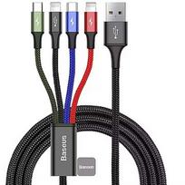 Baseus USB-A 4in1 Charging Cable, USB-A to Lightning/Type-C/Micro-USB Cable, 1.2m CA1T4-A01