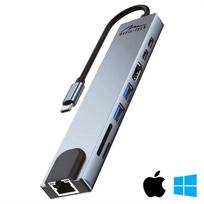 MEDIA-TECH USB HUB 8 IN 1 GIGA LAN HUB MT5046, USHMTEMT5046