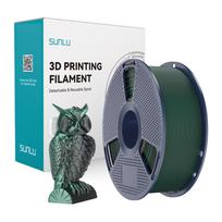 Sunlu PLA+ Silk Dual Color Filament (Black and Green) | PLA+ Silk DC B G | 6933582315641