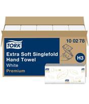 Servetėlės rankoms TORK PREMIUM EXTRA SOFT H3, 100278, 2 sl., 200 serv., 23 x 22.6 cm, balta sp.