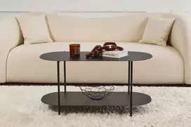 Kavos staliukas, Hanah Home, Shb-014, juodas, 100 x 45 x 51
