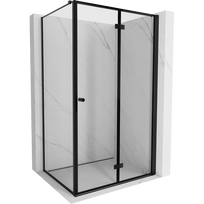 Mexen Mist-F sulenama dušo kabina - dešinė, 85 x 90 cm, juodas rėmas, juoda - 8A6T-085-090-70-70-P