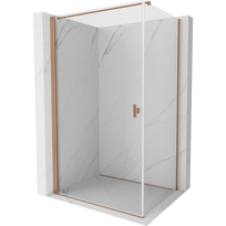 Mexen Mist-B voniaus dušo kabina 95 x 75 cm, permatoma, šlifuotas varis - 8A2T-095-075-65-00