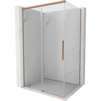 Mexen Rox slankiojanti dušo kabina 90 x 80 cm, skaidri, šlifuotas varis - 8C2-090-080-65-00