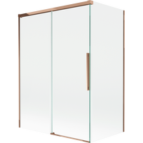 Mexen Rox 2-dalių stumdomasis vonios ekranas 120 + 70 x 150 cm, skaidrus, rožinis auksas - 8C9-120-070-60-00