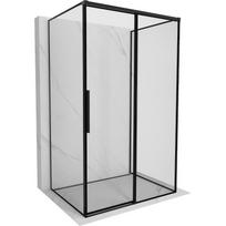Mexen Rox-3S trijų sienelių stumdomas dušo kabina, dešinė 135 x 80 cm, juodas rėmas, juoda - 8C2-135-080-70-70-3S-P