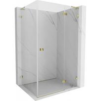 Mexen Lunar L vonia kabina atveriama dešinė 70 x 90 cm, permatoma, auksinė - 834L-070-090-50-00-P