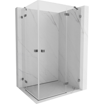 Mexen Lunar Duo dešinysis atveriamas dušo kabinos rinkinys 90 x 70 cm, skaidrus, gunmetal - 834-090P-070L-95-00