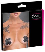Cottelli accessoires Nipple Jewellery cross black Seksuali juvelyrika