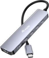 Equip USB-C 6 in 1 Multifunctional Adapter, HDMI 4K/60Hz, USB-C Gen2 x 4 (10Gbps), 100W USB PD