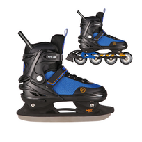 NILS eXtreme NH18188A 2-in-1 BLACK AND ORANGE SIZE M. M(34-38) INLINE SKATES WITH DIM. TUL. ICE HOCKEY