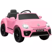 Vaikiškas elektrinis automobilis 12V su 2.4G nuotolinio valdymo pulteliu, muzika, garso signalas, LED žibintais, USB/MP3 jungtis, 3-5 km/h, 3-5 metų vaikams, rožinė