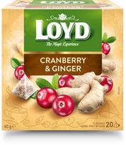 Žolelių ir vaisių arbata LOYD, spanguolių ir imbierų skonio, 20 x 2g