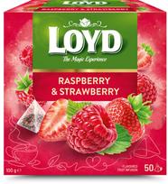 Vaisinė arbata LOYD, aviečių ir braškių skonio, 50 x 2g