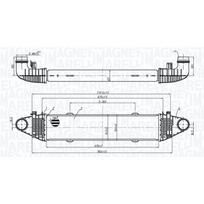 Tarpinis suslėgto oro aušintuvas, kompresorius MAGNETI MARELLI 351319206250