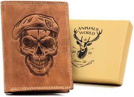 Always Wild Piniginė vyrams Wild ANIMALS N4-CHM SKULL