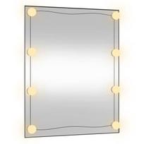 Sieninis veidrodis su LED lemputėmis vidaXL 50x60cm