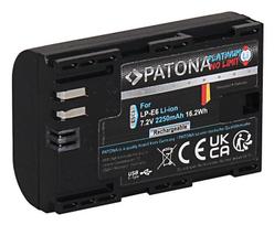 Akumuliatorius PATONA Canon LP-E6 baterija su įmontuotu USB-C įkrovikliu