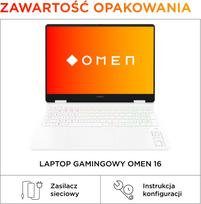 Laptop HP HP OMEN Gaming 16-am0074nw Intel Core Ultra 7 255H Laptop 40,6 cm (16'') 2K 24GB DDR5-SDRAM NVIDIA GeForce RTX 5070 Wi-Fi 6E (802.11ax) Free DOS AI PC Biały | CX5P9EA | 199764733719