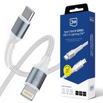 3mk Hyper Cable N-SERIES USB-C / Lightning 50cm PD 3.0 9V/3A 27W - balta