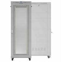 Standing installation rack cabinet 19-inch 47U 800 x 1000 gray perforated doors LCD (flat pack) V2 | FF01-8047-23SL | 5901969447224
