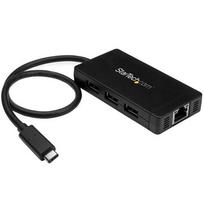 StarTech.com 3-Port USB 3.0 Hub with Gigabit Ethernet – USB-C – Includes Power Adapter3-Port USB-C Hub with Gigabit Ethernet – USB-C to 3x USB-A – USB 3.0 (5Gbps) – Includes Power Adapter
