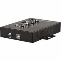 StarTech.com 4-Port Serial Hub, USB to RS232/RS485/RS422 Adapter—Industrial USB 2.0 to DB9 Serial Converter Hub—IP30 Rated—Din Rail Mountable Metal Serial Hub—15kV ESD Protection