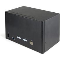 StarTech.com 2-Port Quad Monitor DisplayPort KVM Switch - 4K 60Hz UHD HDR - Desktop 4K DP 1.2 KVM with 2-Port USB 3.0 Hub (5Gbps)  AND  4x USB 2.0 HID Ports, Audio - Hotkey Switching - TAA