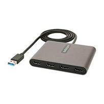 StarTech.com USB 3.0 to Quad HDMI Adapter, USB to 4x HDMI Monitor Converter for Windows (not supported on macOS/ChromeOS/Linux) - TAA