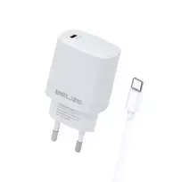 Beline Wall charger | 20W | USB-C | with USB-C to USB-C cable included | white