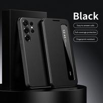 Skirta Samsung Galaxy S25 S24 S23 Ultra S25 Plus dėklas Išmanusis šoninis langelis Premium odinis Atidaromas be dangtelio Atsakymo dangtelis Galaxy S25