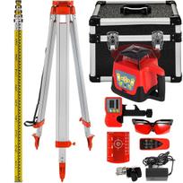 Raudonas rotacinis lazerinis nivelyras Savaime išsilyginantis Matavimo Automatinis Savaime išsilyginantis lazerinis nivelyras 360 laipsnių Rotacinis skenavimas 500 m + Trikojis + 5 m Lazerinis nivelyras