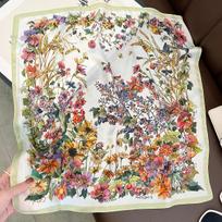 100% natūralus tikras šilko skara madinga moteris maža kaklo skara moteriškos bandanos skaros moterims hidžabo skara apdangalai skarelė Real Silk 53x53cm