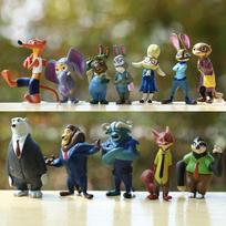 12vnt/Rinkinys Zootopia 2 Gyvūnai Veiksmo Figūrėlės Žaislas Judy Nick Lapės Figūrėlė PVC Darbalaukio Dekoracija Modelis Lėlė Žaislas Gerbėjų Dovana