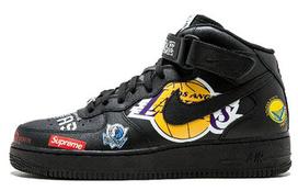 Nike Air Force 1 Mid Supreme Nba Black AQ8017-001 44.5