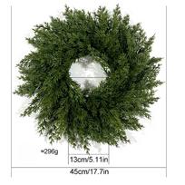 Dirbtinė pušų ir kiparisų girlianda Dirbtinių pušų spyglių žalias augalas Kalėdinė lango dekoracija Namų durų pakabinama dekoracija Pine and cypress wreath