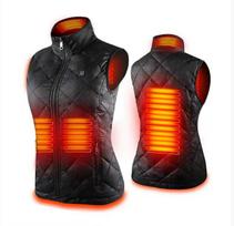 Moterų 9 šildymo zonos šildoma liemenė, elektrinės šildomos striukės moterims, sportinė apranga, šildoma striukė, grafeno šildymo striukė, USB šildoma striukė stovyklavimui XXL juoda
