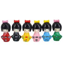 NOELAMOUR Kokeshi Japoniški Kimono Mažos Dovanėlės 6x6 Lėlių Dekoracijoms, Lėlės, Figūrėlės, Ornamentai, Užsieniečiams, Suvenyrai, (Nustatyti spalvas)