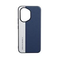 For Honor 400 400 Pro International Edition Plain Leather Double Color Block Anti-Drop Anti-Fingerprint Phone Case For Honor 400 Pro white